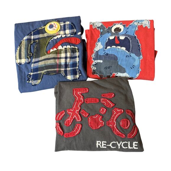Mini Boden Long Sleeve Boy Shirt Bundle Size 7-8‎ Crew Neck 100% Cotton Causal - Picture 1 of 9